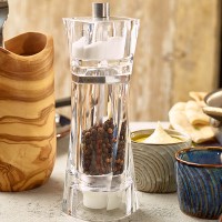 Acrylic Combination Salt Shaker and Pepper Mill